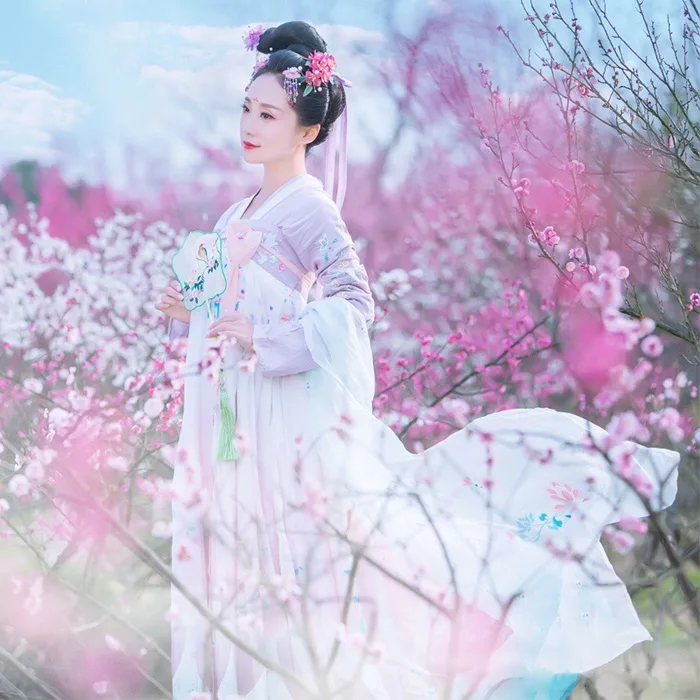 Hanfu женское китайское платье, китайский древний костюм сказочной принцессы, традиционное женское платье hanfu и костюм для девочек tang