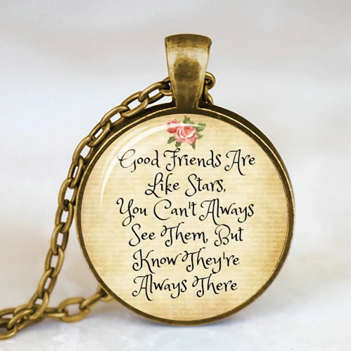 Вы мой друг я люблю тебя тема дружбы стеклянный кулон ожерелье ювелирные изделия