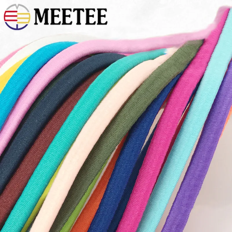 Meetee 5/10/20 м 5 мм эластичные ленты толстая плоская резиновая веревка