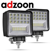 adzoon 4inch 126w led work light 4wd 12v 24v for off road truck bus boat fog light car light assembly off road accessories