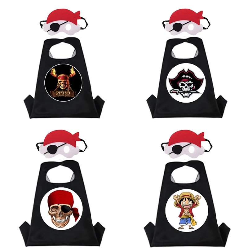 Детский Пиратский Костюм накидки с масками наряды на Рождество день рождения