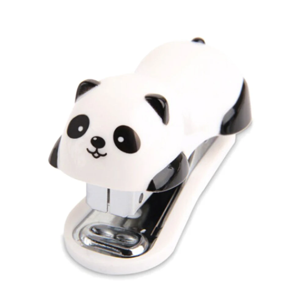 

1pcs Mini Panda Stapler Set Cartoon Office School Supplies Staionery Paper Clip Binding Binder Wholesale