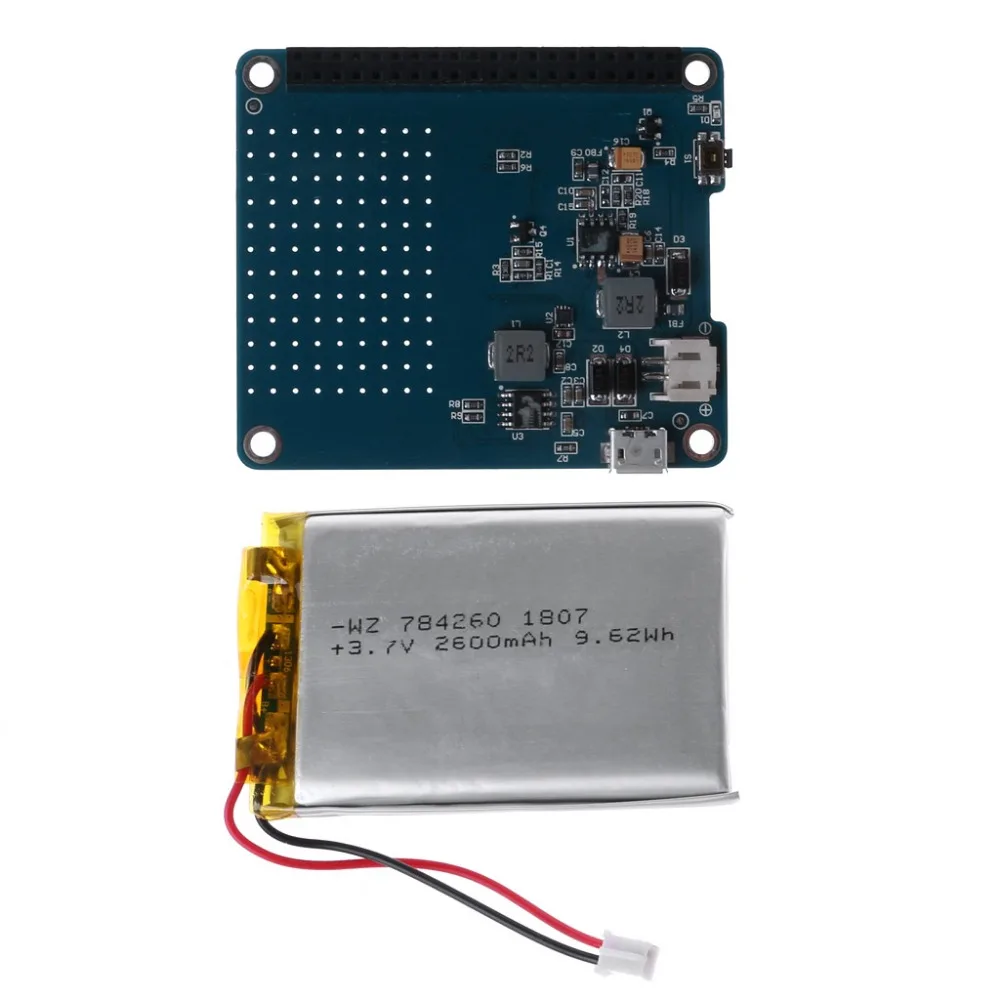 1 шт. UPS HAT Board+ 2500 мАч литиевая батарея для Raspberry Pi 3 Model B/Pi 2B/B+/A+ плата модуль Прямая поставка