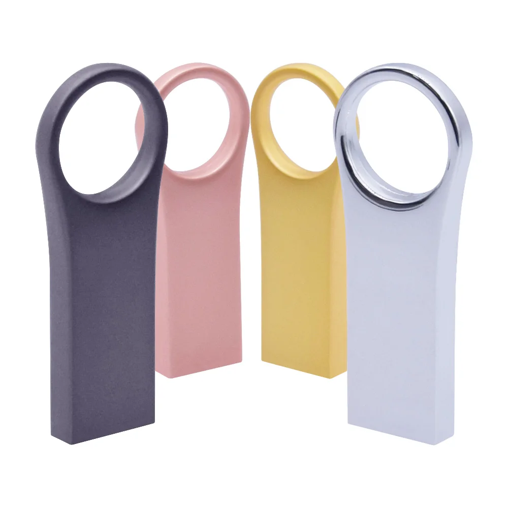 Мини Usb флеш накопитель 128 Гб металлический водонепроницаемый 64 ГБ 32 серебристый