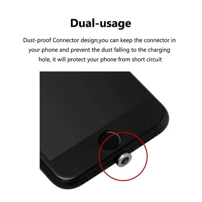 Portable USB Port Magnetic Head Plug Adapter Charger For IPhone IOS Android Type C Cable Mobile Phone Accessories | Мобильные