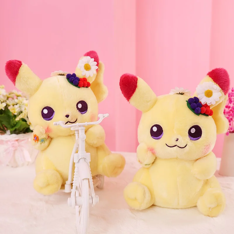 

25cm Cute Kawaii Pikachu Plush Toy Stuffed Pokemon Dolls Anime Figurine Toys for Children Kid Baby Birthday Decoration Cartoon