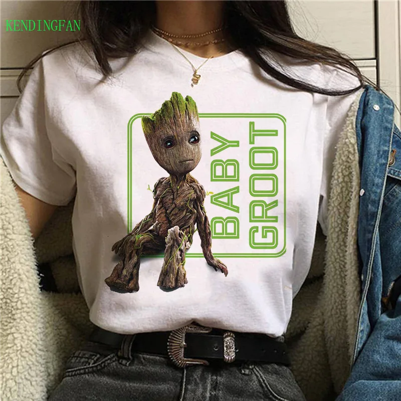 

Shirts For Women Anime Funny Groot T-shir Movie Hero Print High Quality Baby Groot T shirt Oversized Tees Aesthetic Goth Shirt