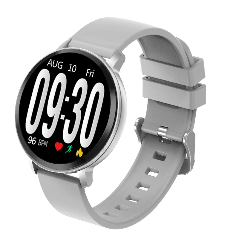 Gray S8 Смарт-часы фитнес-трекер монитор сердечного ритма Smartwatch кровяное давление кислородный водонепроницаемый браслет Android IOS - Цвет: Gray