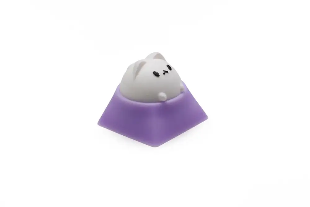Purple White HHKB Молоток BUBBLE CAT ARTISAN KEYCAP совместим с переключателями Cherry MX Topre HHKB и клонами черный желтый зеленый синий красный розовый - Цвет: Purple White HHKB