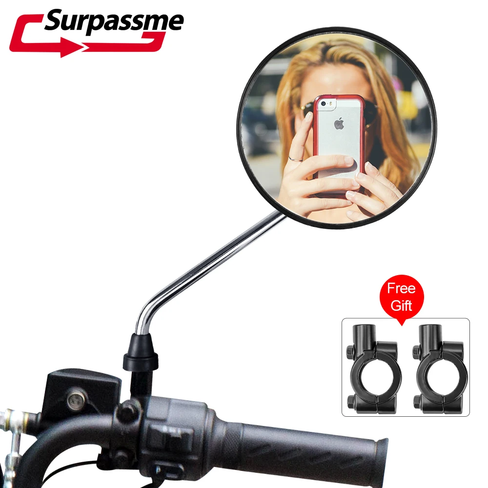 

360°Rotation Motorcycle Rearview Mirror Universal 7/8" 22mm Handlebar Side Rear View Mirror for Motorcycle Scooter Street Bike