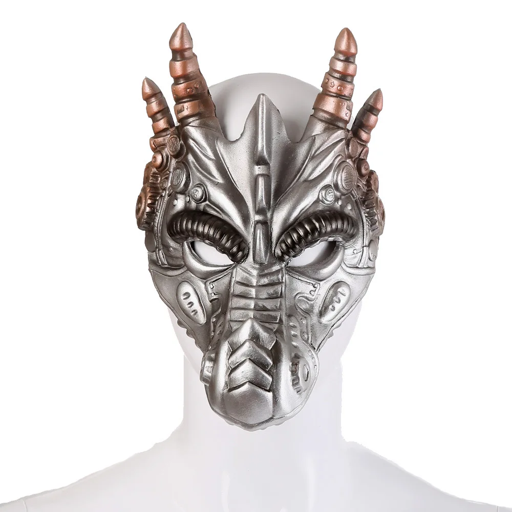 Карнавальный макияж на Хэллоуин маски дракона в стиле панк Рождественский