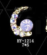 HY-1214 10pcs 10 шт./лот, сплав нейл-арта 3d с плоской задней частью красочные бриллианты ювелирные изделия Стразы для ногтей Советы украшения - Цвет: HY-1214 10pcs