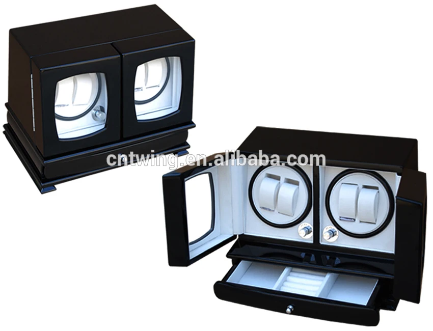 

Factory price Luxury Gift box wooden watch winder with drawer