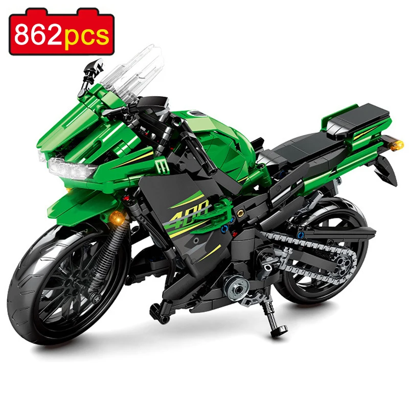 862 шт. конструктор Expert Technic серия гоночных автомобилей мотоциклы ниндзя 400 Модель