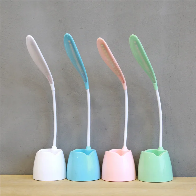 USB Rechargeable LED Desks Lamp eyes protection lamp Pen-container table night light for study gift | Освещение