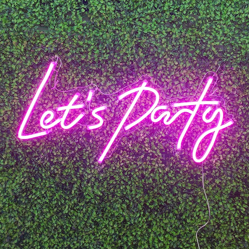 

Неоновые светильники Let's вечерние для свадеб, настенные светодиодные декоративные светильники, декор для спальни, клуба, бара, украшения дл...