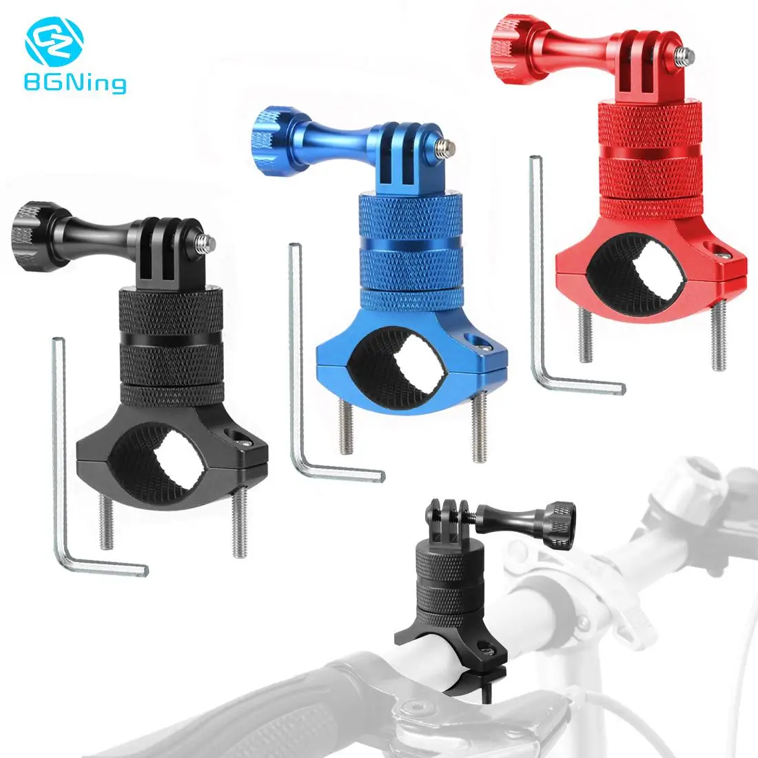 

Bicycle Mount Rotatable Bike Handlebar Mount Holder Adapter Bracket for Gopro Hero 10 9 8 for Insta360 Action Camera Accessories