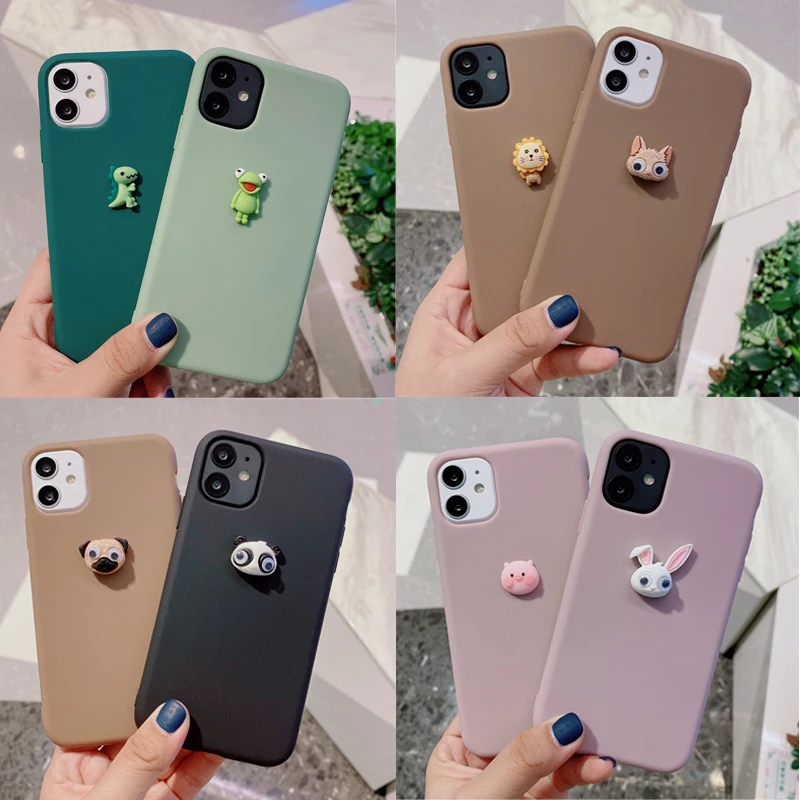 Силиконовый чехол с милым 3d котом для Samsung Galaxy A51 A71 4G 5G A41 A31 A21 A21S A11 A01 Core A81 A91 мягкие