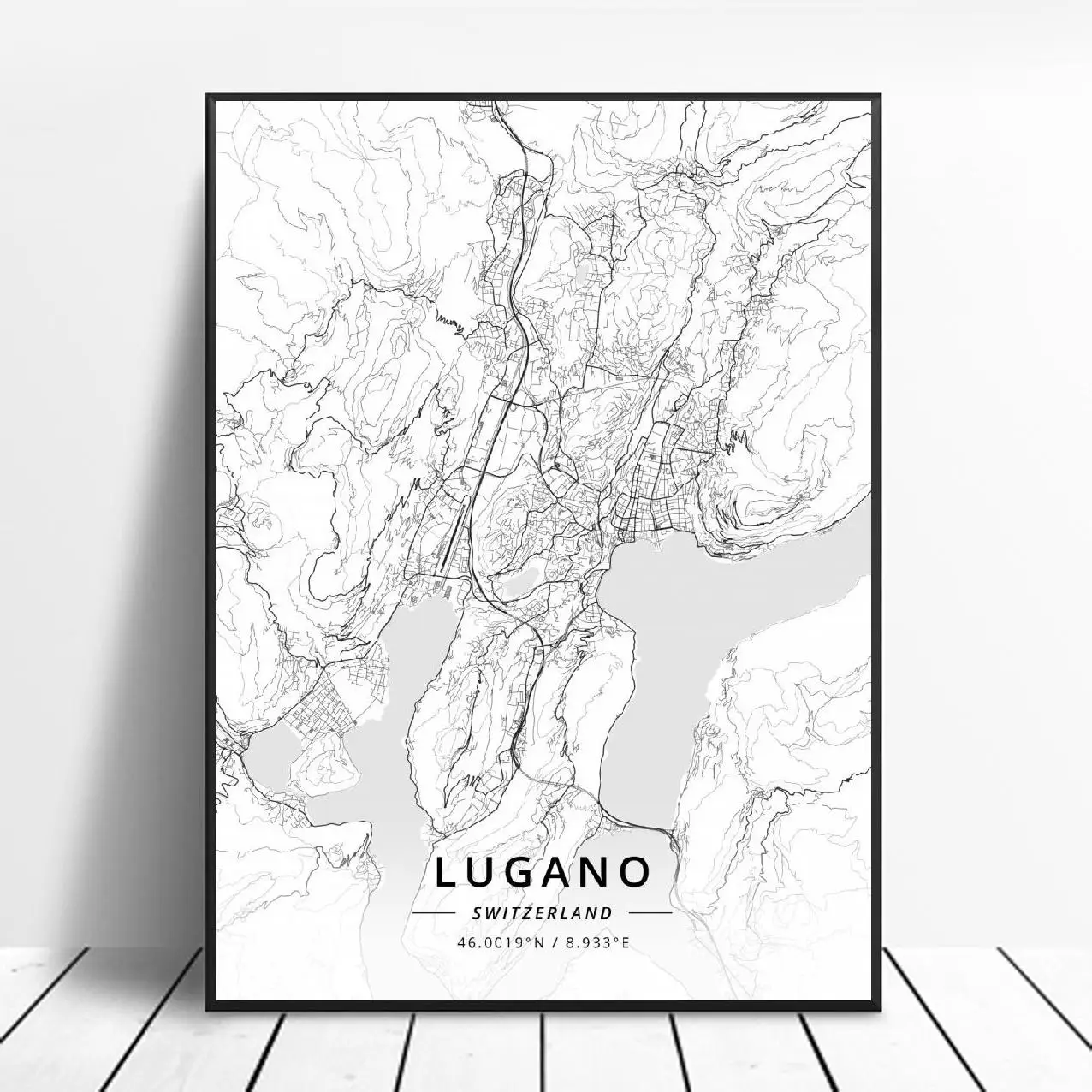 Lugano Bern Lausanne St Gallen Zurich Geneva Basel Switzerland художественный плакат с принтами домашний