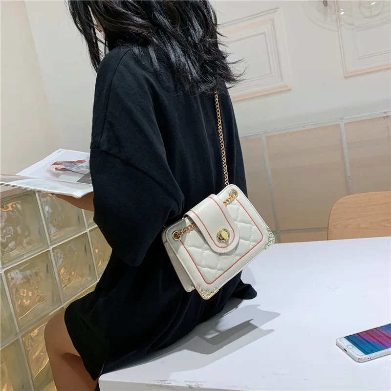 JIULIN 2019 Новый корейский стиль цепь Джокер сумка на плечо модная вышивка нить