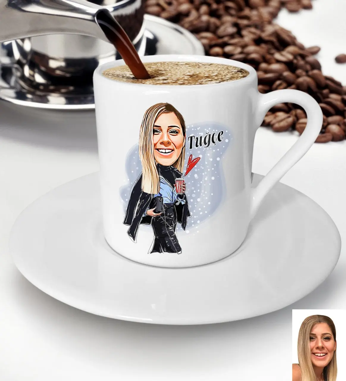 

Персонализированная Женская модная Иконка карикатура турецкого кофе fincanлинии 4