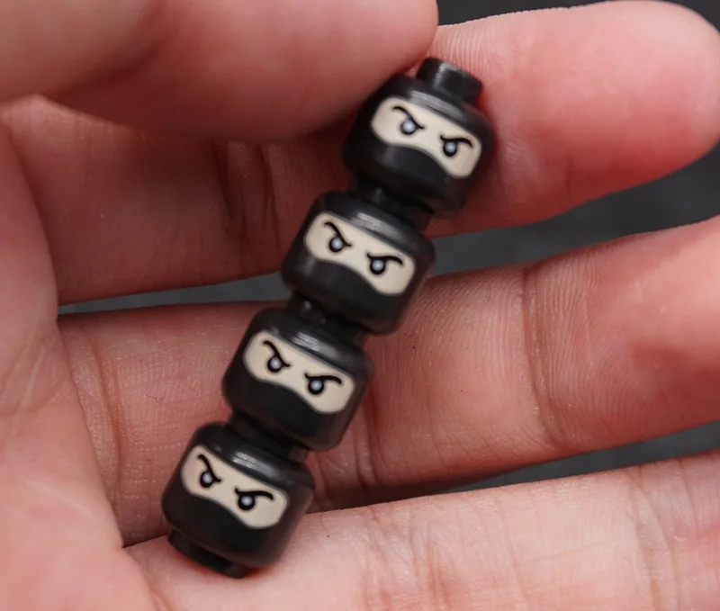 Black B Военные Аксессуары MOC строительные блоки военные поврежденные головки лица Блок военный солдат фигурки части блоки игрушки B159 - Цвет: Black B
