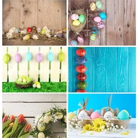 spring easter photography backdrop rabbit flowers eggs wood board photo background studio props 210322caw 03
