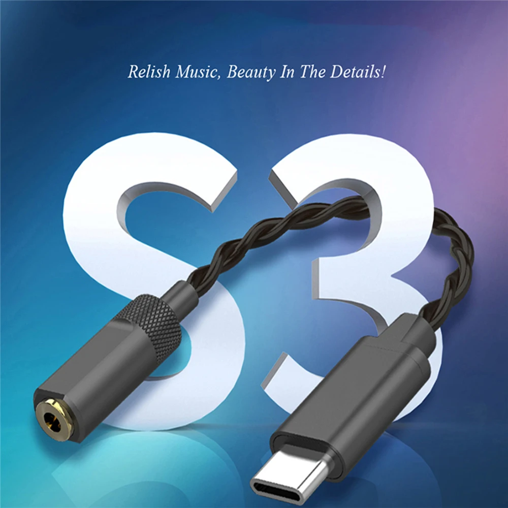 Портативный hifi аудио тип c до 3 5 мм кабель конвертер USB DAC для MacOS Windows Android усилитель