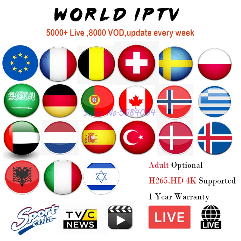 Мир Европа Iptv 4k подписка android tv box 6000 live VOD Европа Франция арабский Бельгия Испания Португалия Швеция m3u iptv код