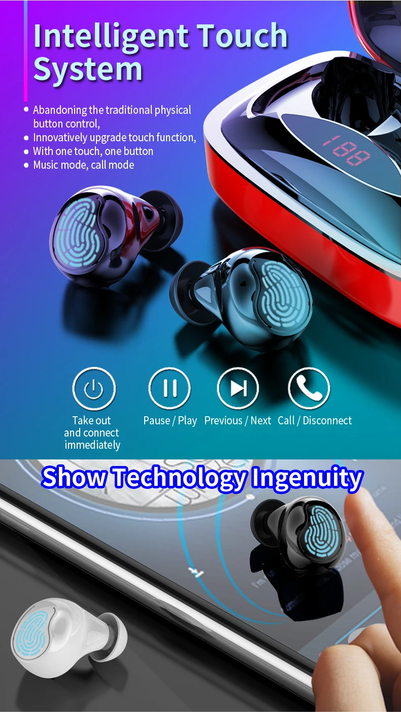 TWS 5,0 3D Bluetooth наушники гарнитура беспроводные наушники спортивные наушники мобильный телефон для huawei iPhone samsung