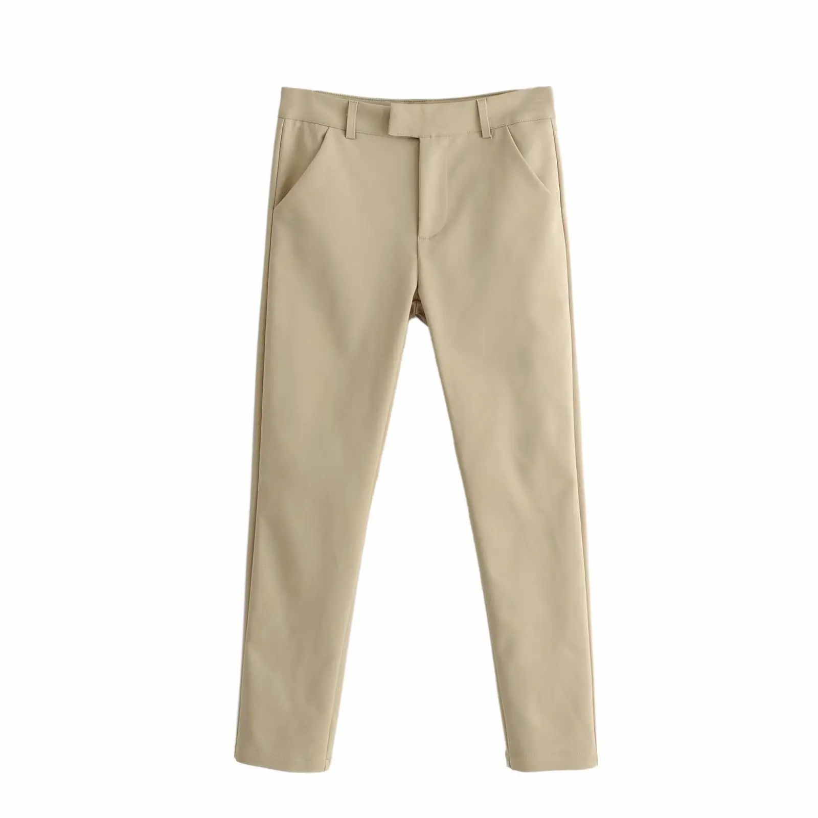 

Slim-Fit Straight-Leg Pants Women's High-Waist Stretch Pencil Suit Pants