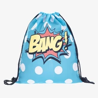 new 3d printed drawstring bag bang blue dot fashion mochila cuerda out door drawstring backpack women men modis string bag girl