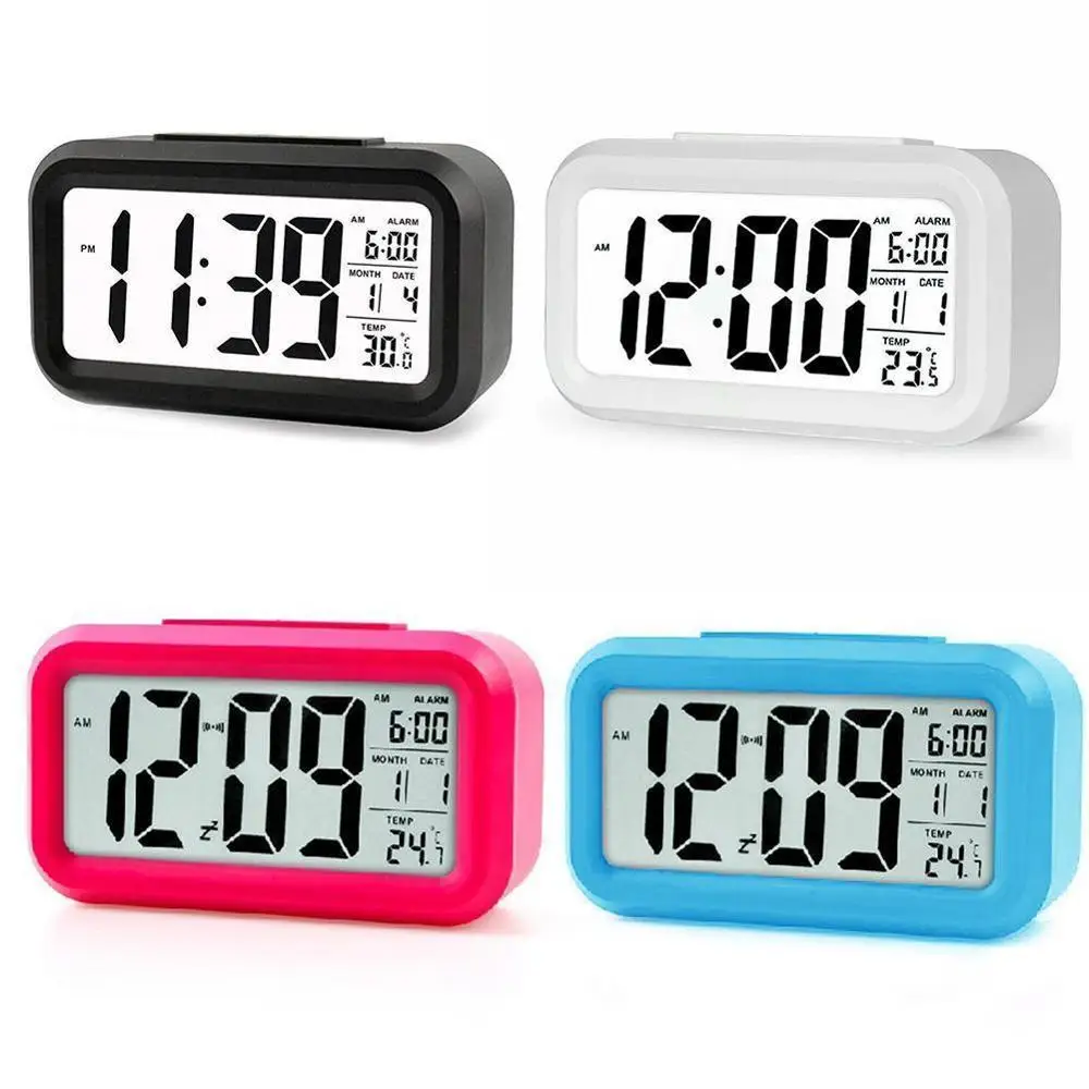 

LED Digital Alarm Clock Backlight Snooze Mute Calendar Desktop Electronic Bcaklight Table clocks Desktop clock