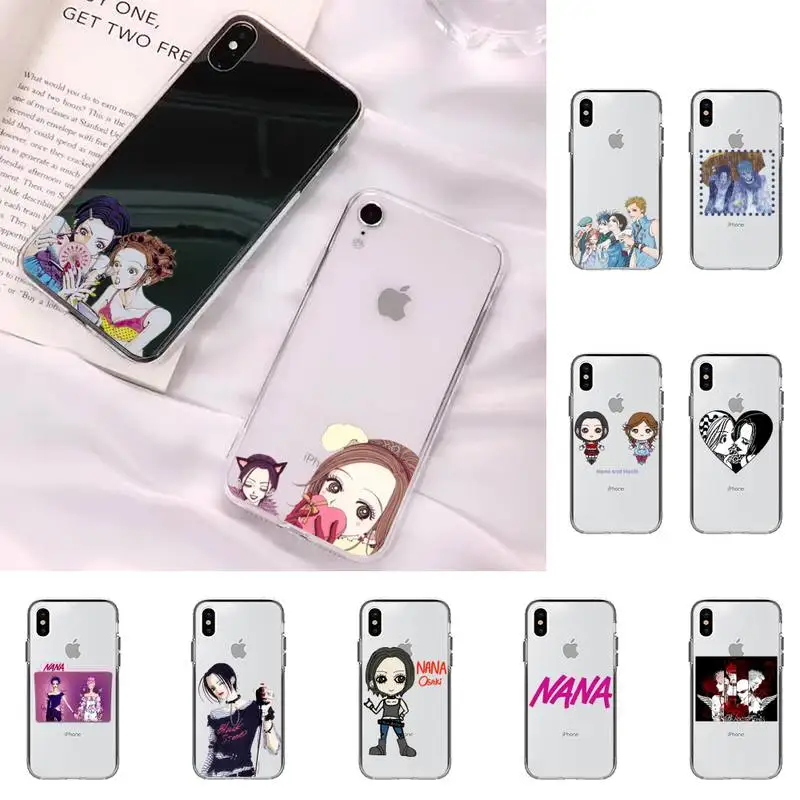 

TOPLBPCS NaNa Osaki Anime Phone Case for iPhone 11 12 13 mini pro XS MAX 8 7 6 6S Plus X 5S SE 2020 XR cover
