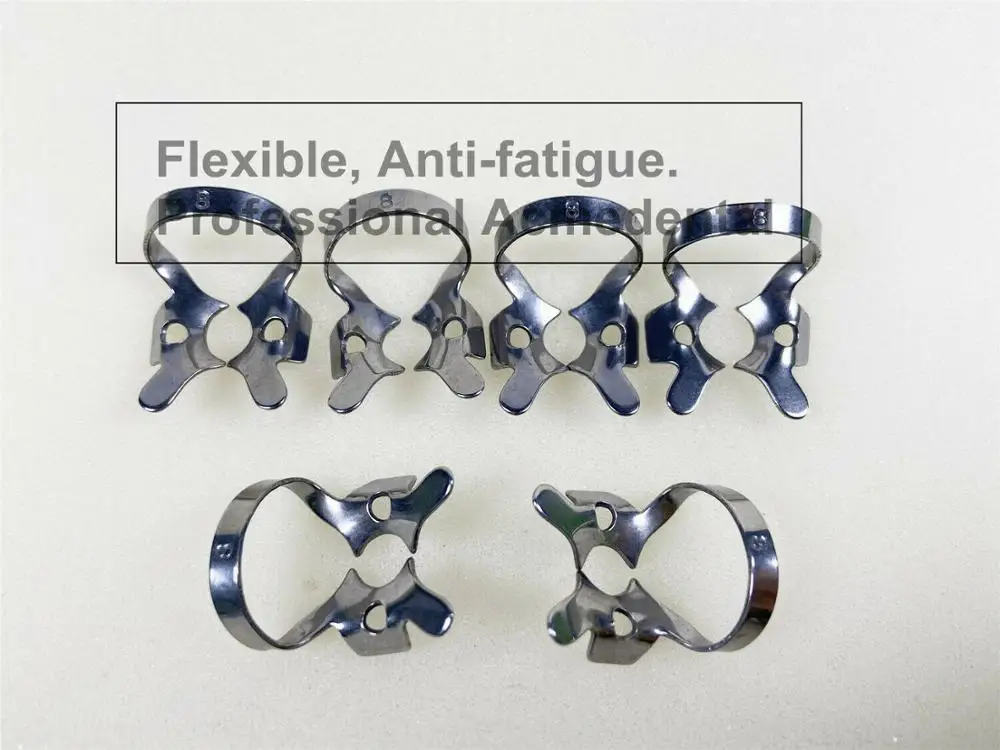 #8 стоматологические SS резиновые плоские листы зажимные клипсы гибкие против