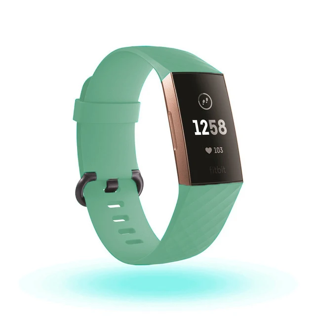 shuiya Сменные умные часы для Fitbit Charge 3, высококачественный спортивный ремешок, мягкий силиконовый браслет, чистый цвет - Цвет: shuiya