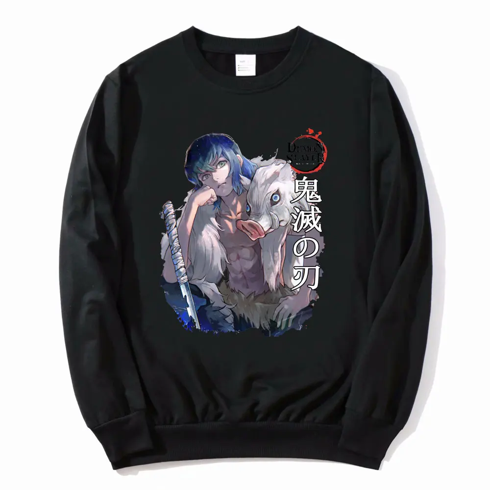 

Japan Anime Cool Hashibira Inosuke Sweatshirt Demon Slayer Long Sleeve Crewneck Pullover Men Women Hip Hop Oversized Sweatshirts