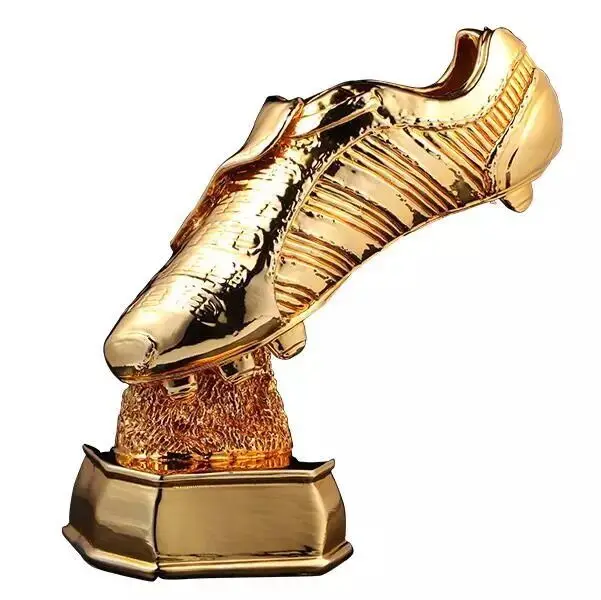 free shipping World Cup Golden Boot, souvenir soccer trophy, resin material Cristiano Ronaldo Soulier Winner Trophy