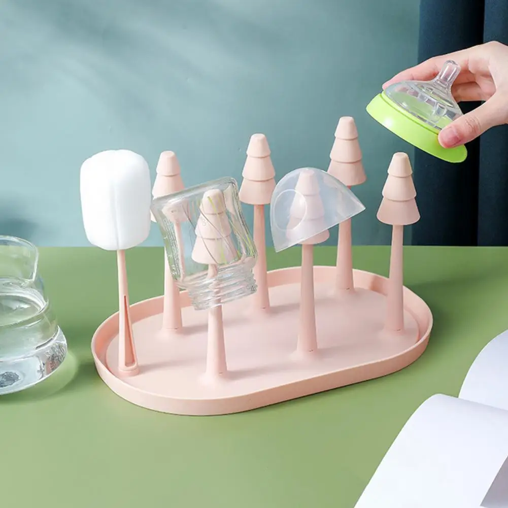 

Cup Drying Rack Multifunctional With Cup Brush PP Creative Draining Glass Holder Cup Rack for Home