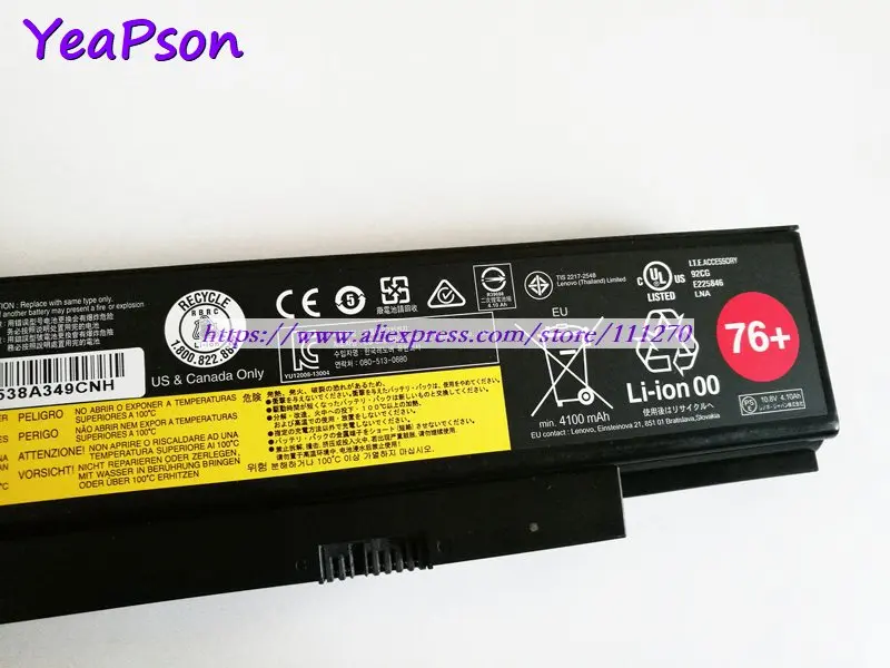Аккумулятор для ноутбука Lenovo Thinkpad E550 E550C E555 E560 10 8 В 4400 мАч|Аккумуляторы ноутбуков|