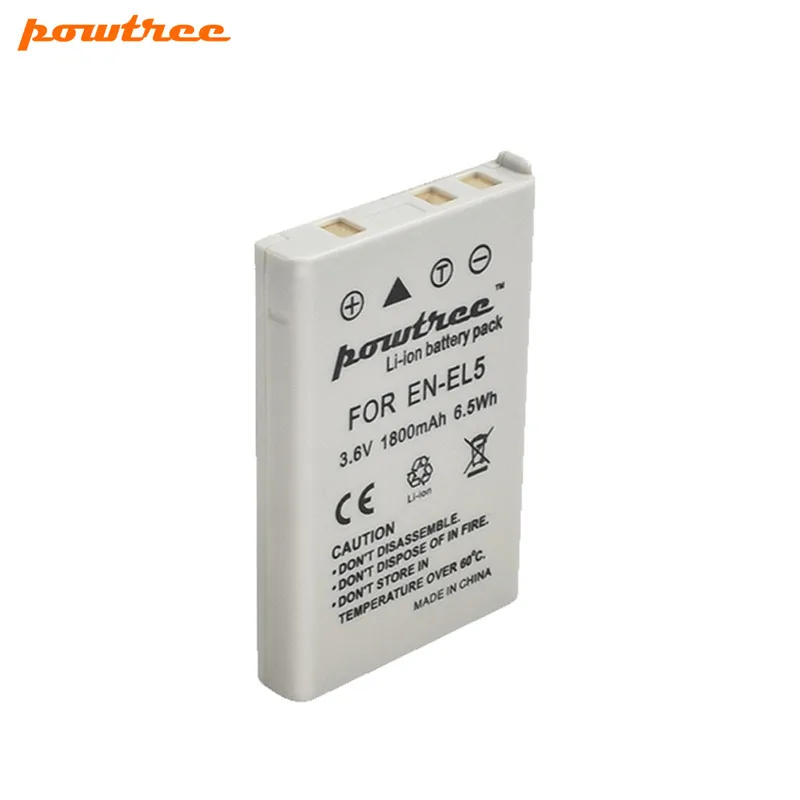 Powtree 1800 мА/ч, EN-EL5 цифровой Камера Батарея+ USB Зарядное устройство для цифровой камеры Nikon Coolpix P4 P80 P90 P100 P500 P510 P520 P530 P5000 P5100 L10