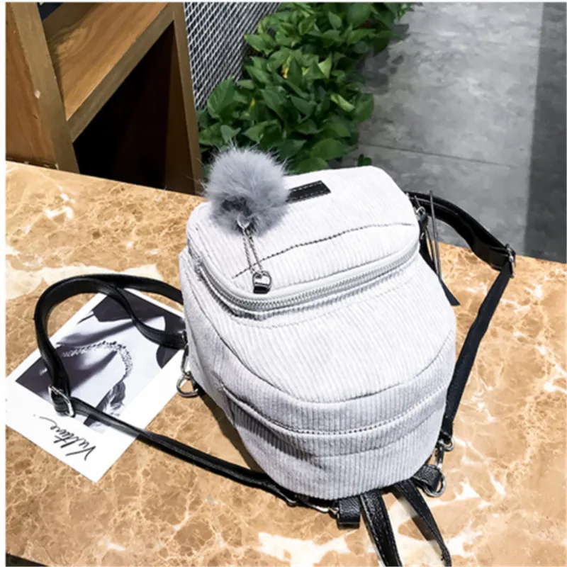 Женский рюкзак со вкусом изысканные мягкие школьные ранцы дорожный Вельветовая