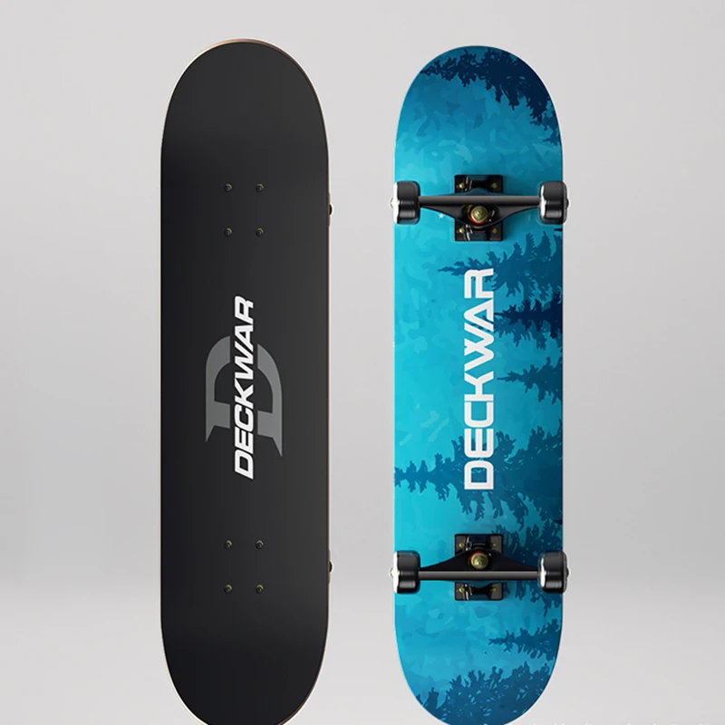 

79cm Skateboard Beginner Quality Maple 4Wheels Teenager Adult Sidewalk Skating Street Board Double Kicktail Cruiser Rocker Board