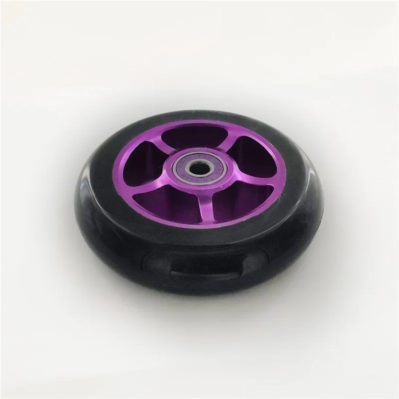 2 pieces/lot Aluminium Alloy Steel Hub High Elasticity and Precision speed skating Skateboard wheel 88A 100mm Scooter Wheel