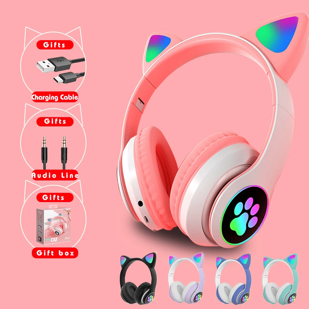 Бесплатная доставка шлемы с кошачьими ушками Беспроводная bluetooth гарнитура