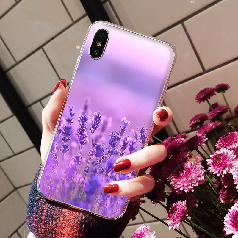 Yinuoda простой Лавандовый фиолетовый чехол для телефона iPhone X XS MAX 6 6s 7 7plus 8 8Plus 5 5S SE XR