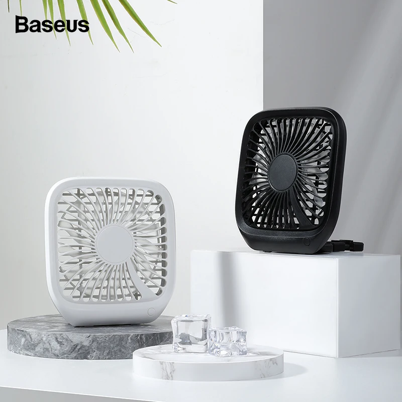 Baseus 3-Скорость USB вентилятор охлаждения тихий маленький вентилятор для автомобиля, заднее сиденье Кондиционер Мини usb-вентилятор для офиса гаджеты настольные часы
