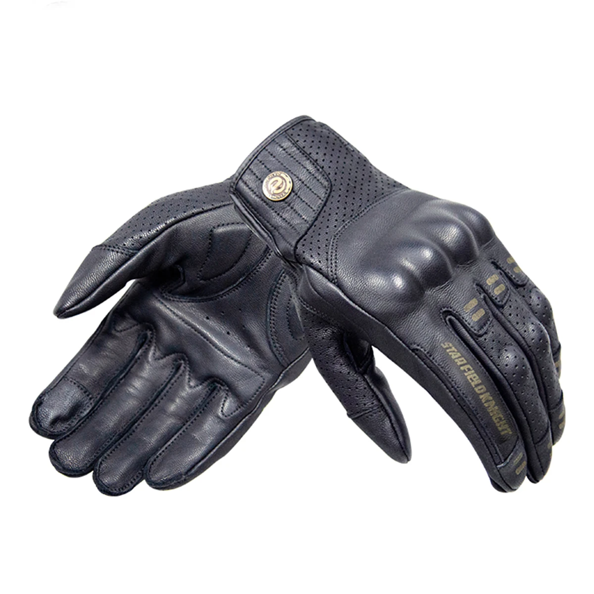 

Retro Motorcycle Gloves Touch Screen Breathable Goatskin Motocross Cycling Riding Leather Modified Four Seasons