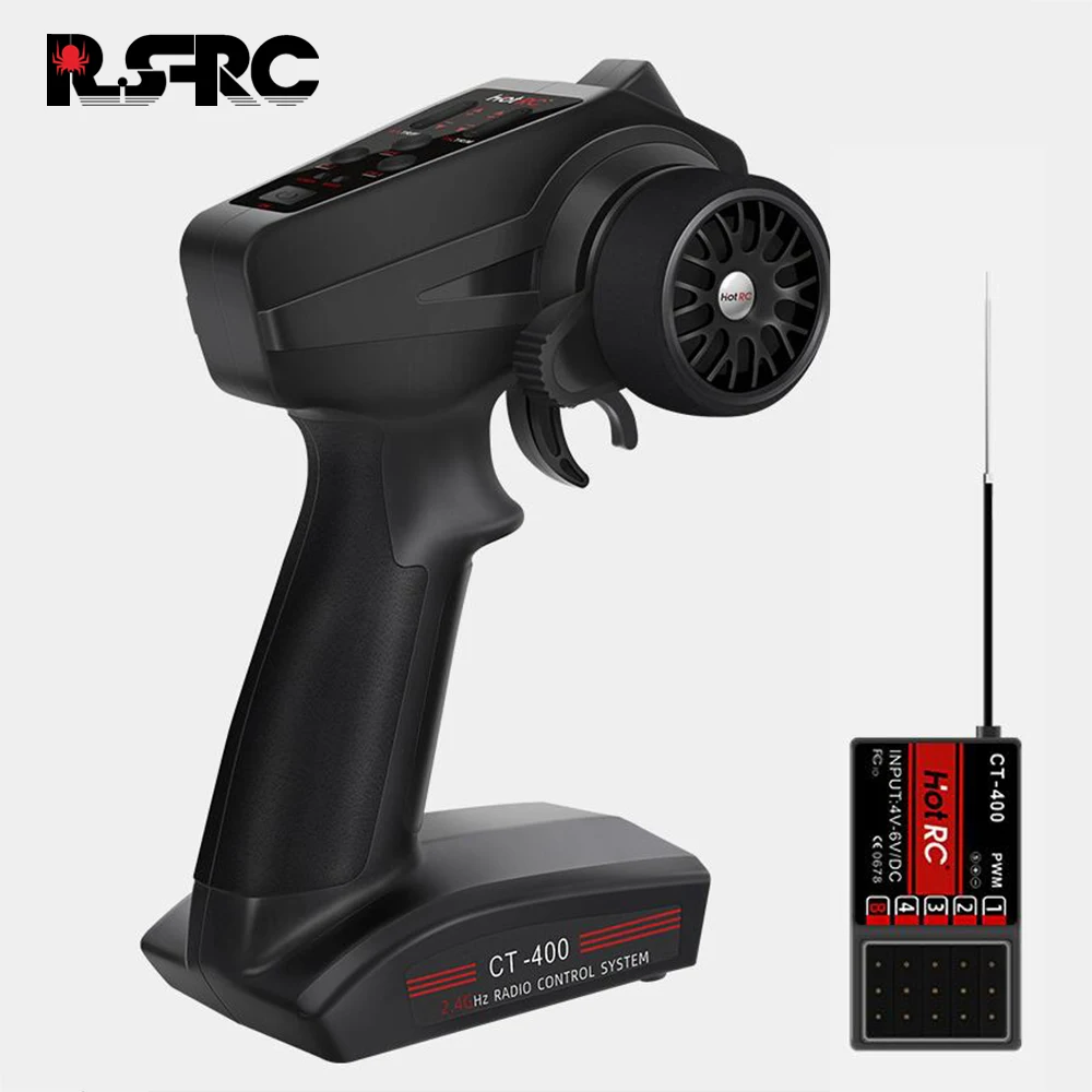 

4 Channel 2.4g Gun Type Remote Control for RBR/C RC Car Ship Tank Model SCX10 AXI03007 TRX4