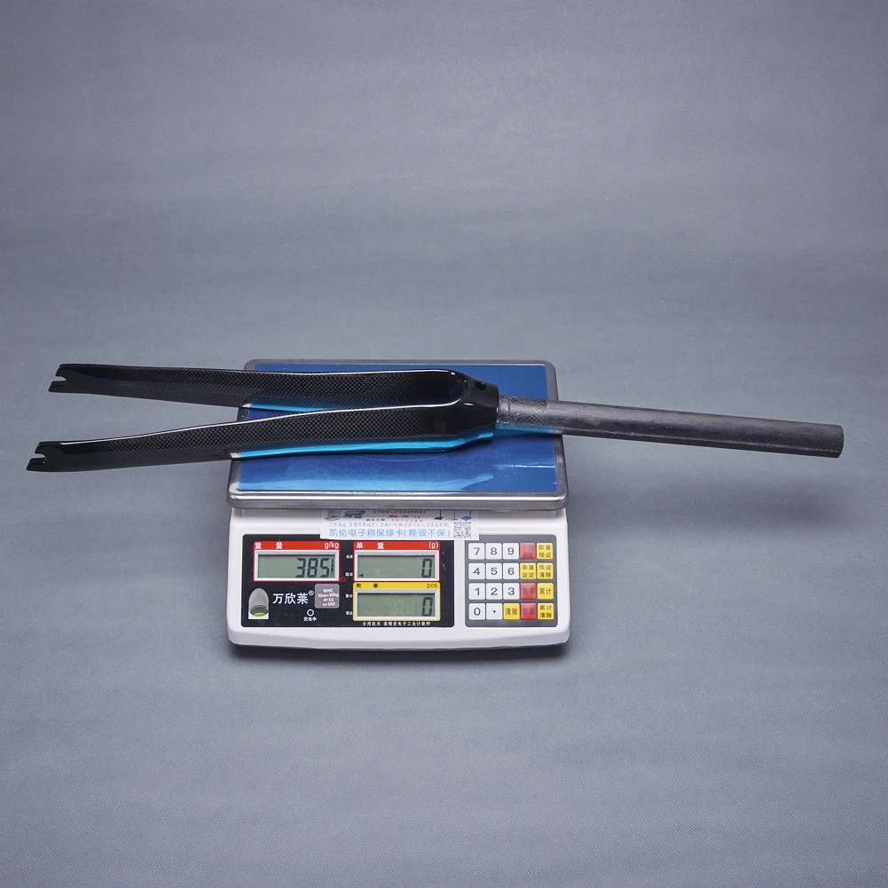 Без логотипа глянцевая вилка из углеродного волокна дорожный велосипед